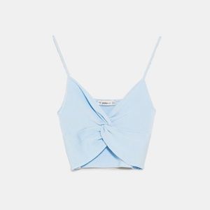 Zara twist crop top